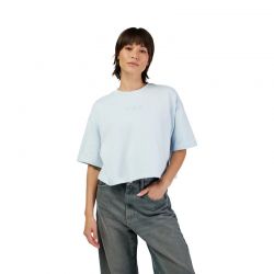 T-SHIRT FOX LADY WORDMARK OS CROP PALE BLUE  ENDURO CROSS