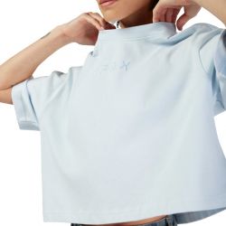 T-SHIRT FOX LADY WORDMARK OS CROP PALE BLUE  ENDURO CROSS