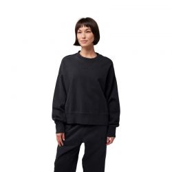 BLUZA FOX LADY WORDMARK OVERSIZED FLEECE CREW BLACK  ENDURO CROSS