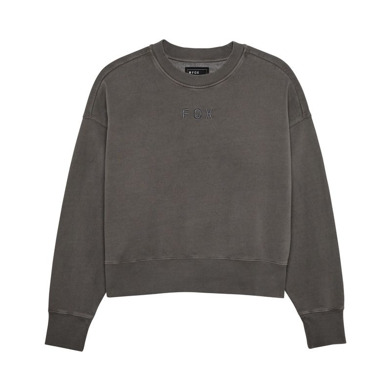 BLUZA FOX LADY WORDMARK OVERSIZED FLEECE CREW PEWTER  ENDURO CROSS