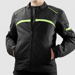 KURTKA TEKSTYLNA OZONE NEO BLACK/FLO YELLOW 