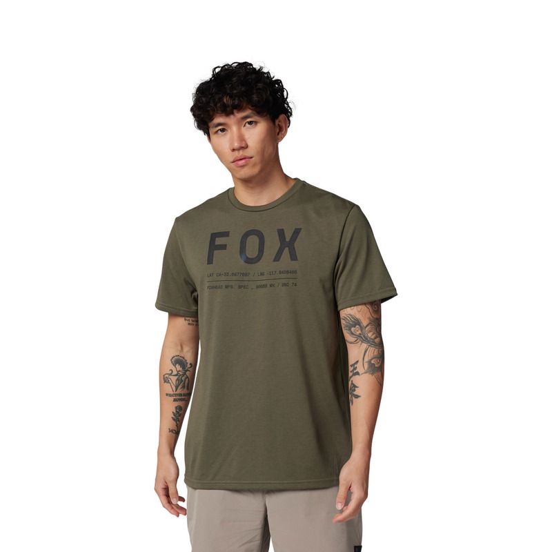 T-SHIRT FOX NON STOP TECH OLIVE GREEN  ENDURO CROSS