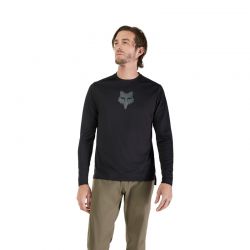 KOSZULKA ROWEROWA Z DŁUGIM RĘKAWEM FOX RANGER HEAD BLACK  ENDURO CROSS