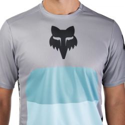 KOSZULKA ROWEROWA FOX RANGER GRID STEEL GREY  ENDURO CROSS
