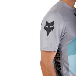 KOSZULKA ROWEROWA FOX RANGER GRID STEEL GREY  ENDURO CROSS