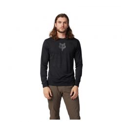 KOSZULKA ROWEROWA Z DŁUGIM RĘKAWEM FOX RANGER TRU DRI BLACK  ENDURO CROSS