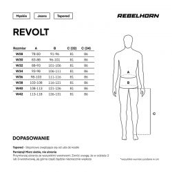 SPODNIE JEANS REBELHORN REVOLT MONOLAYER BLACK 
