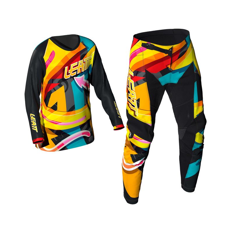 ZESTAW OFFROADOWY (BLUZA I SPODNIE) LEATT MINI JUNIOR RIDE KIT 3.5 CARNIVAL XXS/EU100/110CM