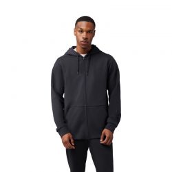 BLUZA Z KAPTUREM NA ZAMEK FOX RISE ZIP FLEECE BLACK  ENDURO CROSS