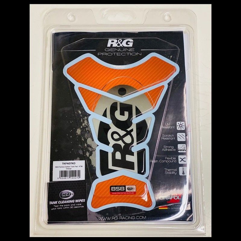 TANKPAD RG RACING FACTORY CARBON KTM ORANGE