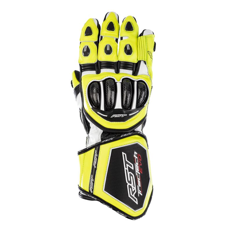 RĘKAWICE SKÓRZANE RST TRACTECH EVO 4 NEON YELLOW/BLACK/BLACK S (2666)