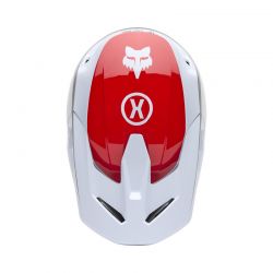 KASK FOX V1 FLOW WHITE/RED  ENDURO CROSS