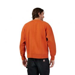 BLUZA FOX WORDMARK OVERSIZED FLEECE CREW COGNAC  ENDURO CROSS