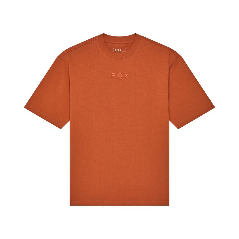 T-SHIRT FOX WORDMARK OVERSIZED CHOCOLATE  ENDURO CROSS
