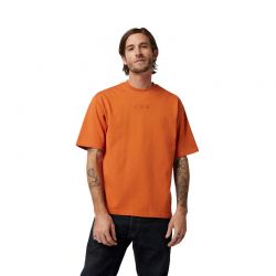 T-SHIRT FOX WORDMARK OVERSIZED CHOCOLATE  ENDURO CROSS