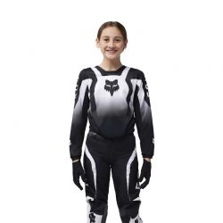 BLUZA FOX JUNIOR 180 LEAN BLACK/WHITE  ENDURO CROSS