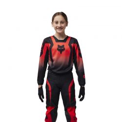 BLUZA FOX JUNIOR 180 LEAN FLUO RED  ENDURO CROSS