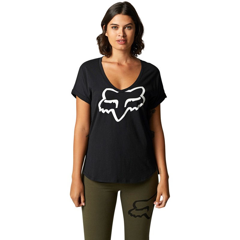 T-SHIRT FOX LADY BOUNDARY BLACK  ENDURO CROSS
