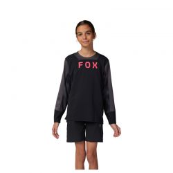 KOSZULKA ROWEROWA Z DŁUGIM RĘKAWEM FOX JUNIOR DEFEND TAUNT BLACK  ENDURO CROSS