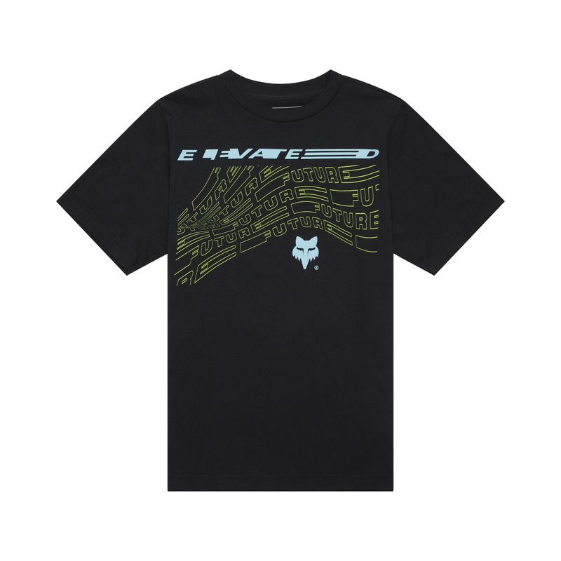 T-SHIRT FOX JUNIOR ELEVATED BLACK  ENDURO CROSS