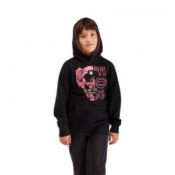 BLUZA Z KAPTUREM FOX JUNIOR IMAGE SKULL FLEECE PO BLACK  ENDURO CROSS