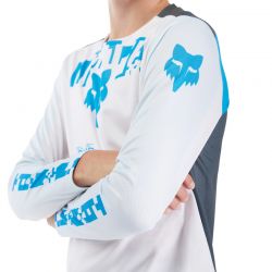 KOSZULKA ROWEROWA Z DŁUGIM RĘKAWEM FOX JUNIOR RANGER DIGI IMAGE WHITE  ENDURO CROSS