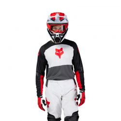 BLUZA FOX 180 FLOW WHITE/RED  ENDURO CROSS