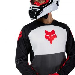 BLUZA FOX 180 FLOW WHITE/RED  ENDURO CROSS