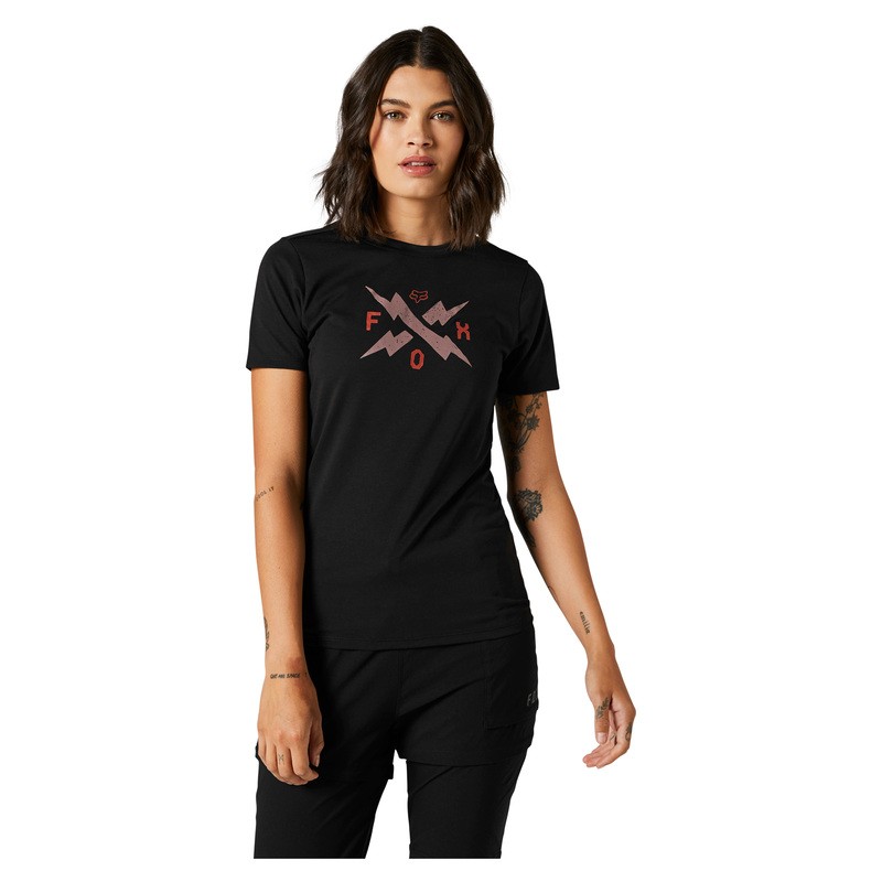 T-SHIRT FOX LADY CALIBRATED TECH BLACK  ENDURO CROSS