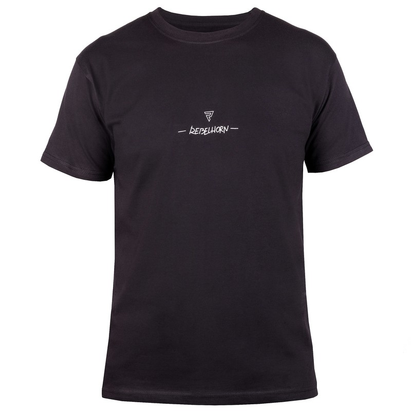 T-SHIRT REBELHORN CASUAL BLACK/WHITE 