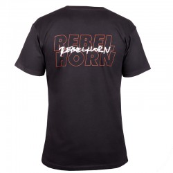 T-SHIRT REBELHORN CASUAL BLACK/RED/WHITE 