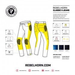 SPODNIE JEANS REBELHORN CLASSIC II BLACK W28L32