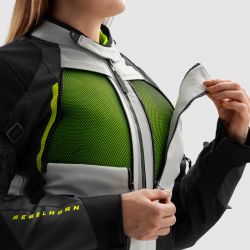 KURTKA TEKSTYLNA REBELHORN HARDY 3.0 LADY BLACK/GREY/FLUO YELLOW 5XL