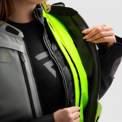 KURTKA TEKSTYLNA REBELHORN HARDY 3.0 LADY BLACK/GREY/FLUO YELLOW 5XL
