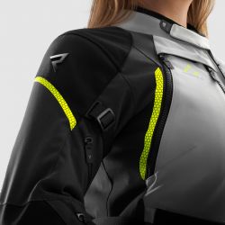 KURTKA TEKSTYLNA REBELHORN HARDY 3.0 LADY BLACK/GREY/FLUO YELLOW 5XL