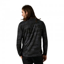 KOSZULKA Z DŁUGIM RĘKAWEM FOX CLEAN UP TECH BLACK CAMO  ENDURO CROSS