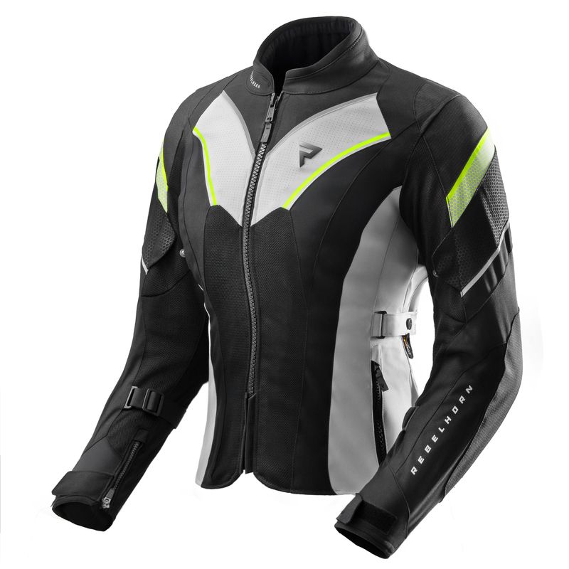 KURTKA TEKSTYLNA REBELHORN HIFLOW V LADY BLACK/GREY/FLUO YELLOW XS