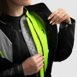 KURTKA TEKSTYLNA REBELHORN HIFLOW V LADY BLACK/GREY/FLUO YELLOW XS