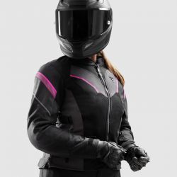 KURTKA TEKSTYLNA REBELHORN HIFLOW V LADY BLACK/GREY/FLUO PINK XS