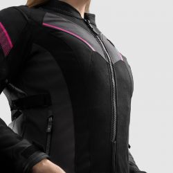 KURTKA TEKSTYLNA REBELHORN HIFLOW V LADY BLACK/GREY/FLUO PINK XS