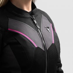 KURTKA TEKSTYLNA REBELHORN HIFLOW V LADY BLACK/GREY/FLUO PINK XS