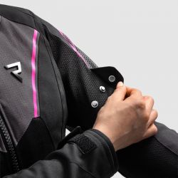 KURTKA TEKSTYLNA REBELHORN HIFLOW V LADY BLACK/GREY/FLUO PINK XS