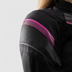 KURTKA TEKSTYLNA REBELHORN HIFLOW V LADY BLACK/GREY/FLUO PINK XS