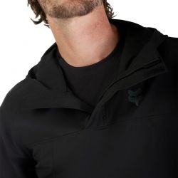 BLUZA ROWEROWA Z KAPTUREM FOX RANGER WIND PULLOVER BLACK  ENDURO CROSS
