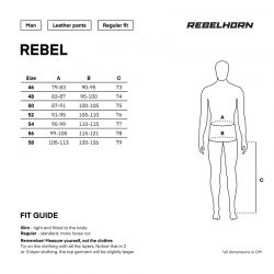 SPODNIE SKÓRZANE REBELHORN REBEL BLACK/WHITE/FLO YELLOW 