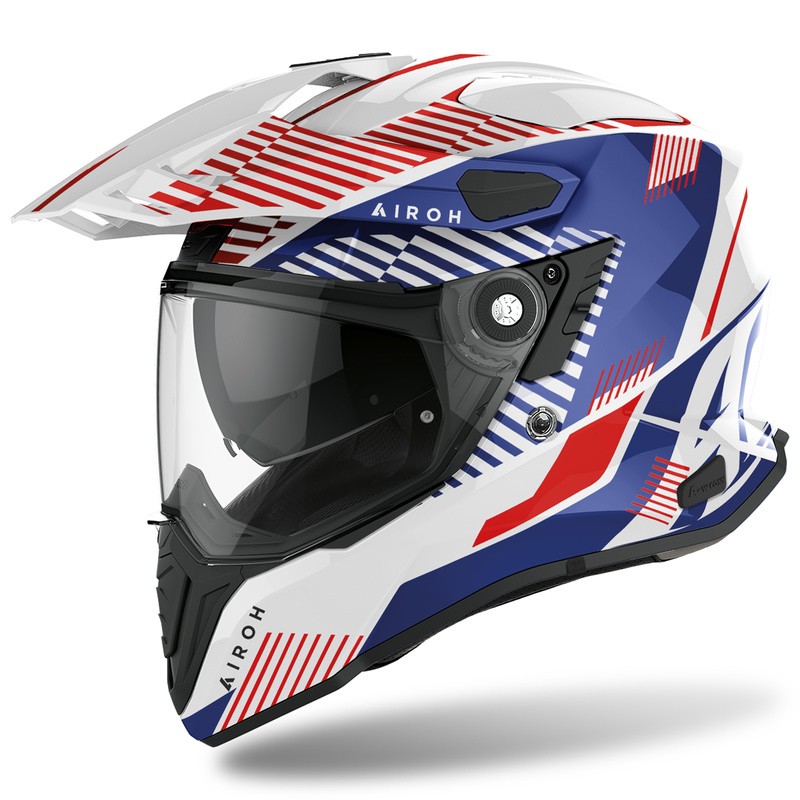 KASK AIROH COMMANDER BOOST WHITE/BLUE GLOSS 