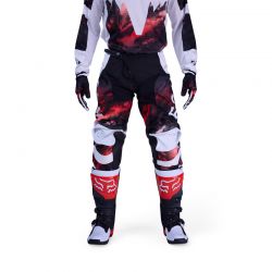SPODNIE FOX 180 KAIROS WHITE/FLUO RED  ENDURO CROSS
