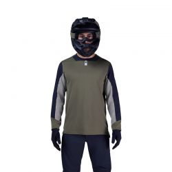KOSZULKA ROWEROWA Z DŁUGIM RĘKAWEM FOX DEFEND OLIVE GREEN  ENDURO CROSS