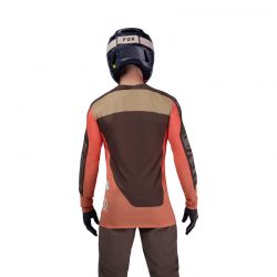 KOSZULKA ROWEROWA Z DŁUGIM RĘKAWEM FOX FLEXAIR ELEVATED COCOA  ENDURO CROSS