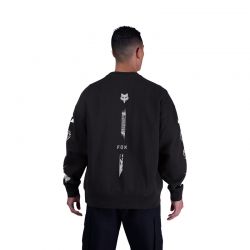 BLUZA FOX IMAGE COSMO OVERSIZED FLEECE CREW BLACK  ENDURO CROSS